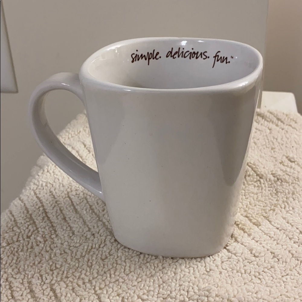 Tastefully Simple White Mug “Simple Delicious Fun” Mug Cake Measurements - Picture 2 of 7